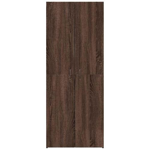 Arkivskab 60x32x153 cm konstrueret træ brun egetræsfarve