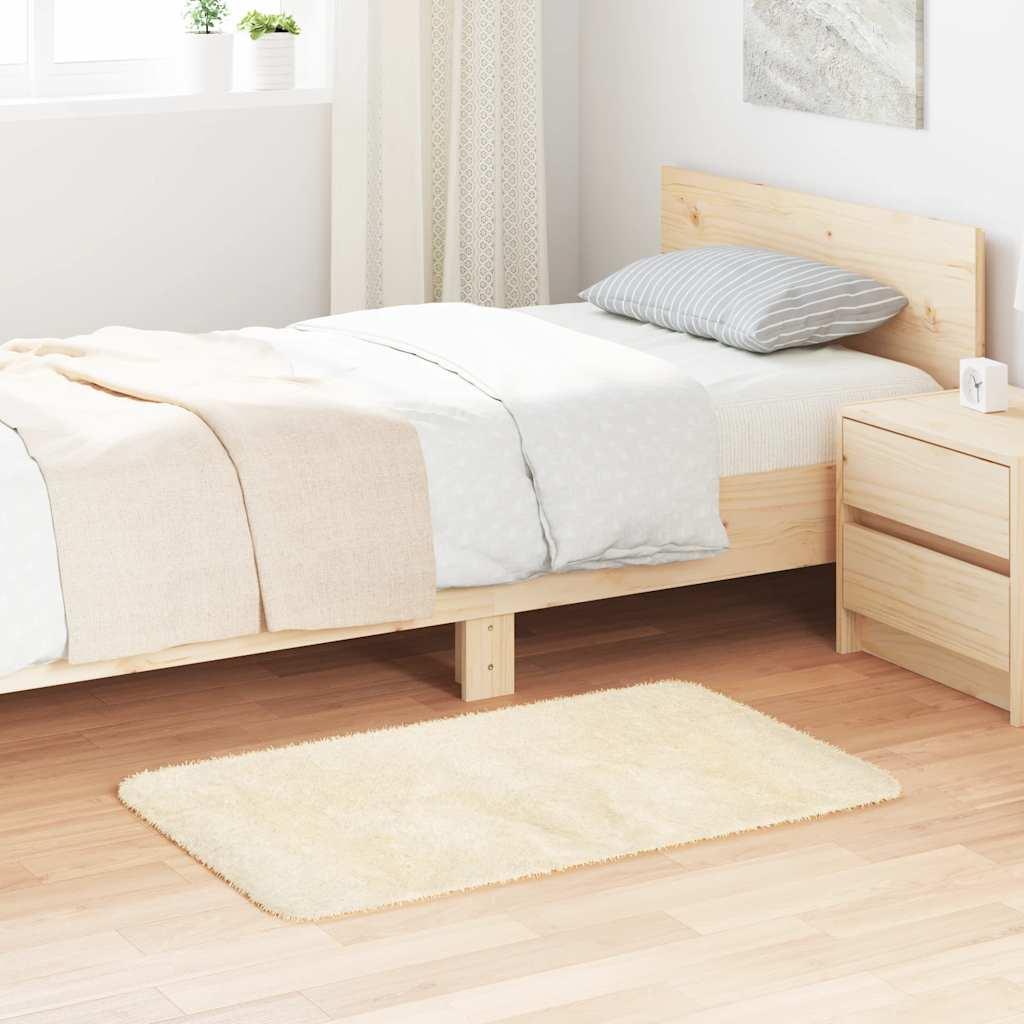 Shaggy Gulvtæppe Navarra Høje Luv Farvet Creme - Rektangulær / 60 x 100 cm