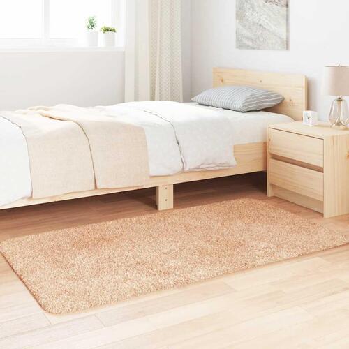 Shaggy gulvtæppe NAVARRA 80x150 cm høje luv polyester beige