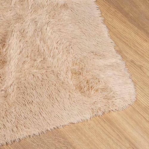 Shaggy gulvtæppe NAVARRA 80x150 cm høje luv polyester beige