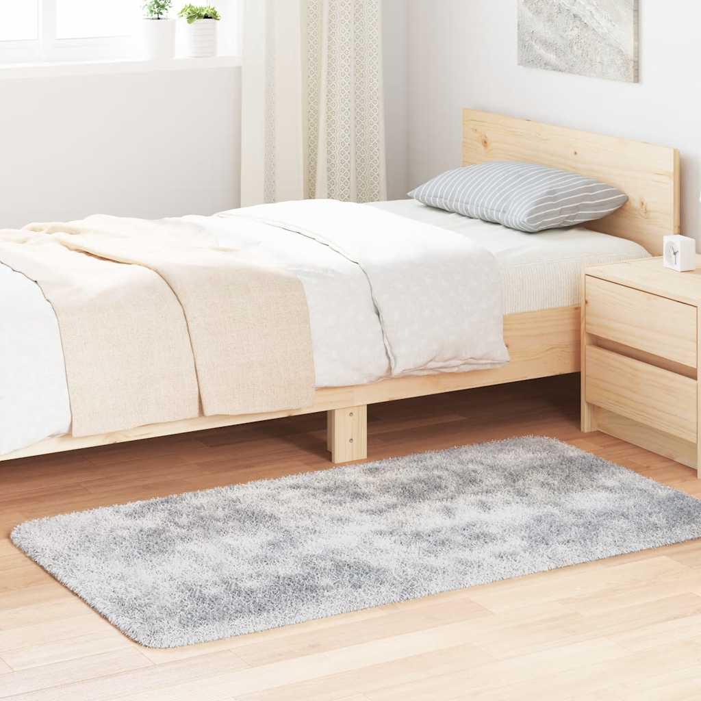 Shaggy gulvtæppe NAVARRA 80x150 cm høje luv polyester lysegrå