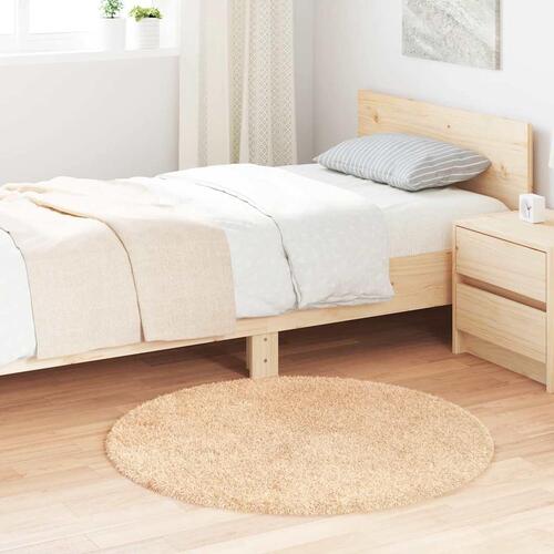 Shaggy gulvtæppe NAVARRA 100x100 cm høje luv polyester beige