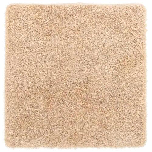 Shaggy gulvtæppe NAVARRA 240x240 cm høje luv polyester beige