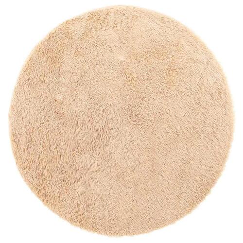 Shaggy gulvtæppe NAVARRA 160x160 cm høje luv polyester beige