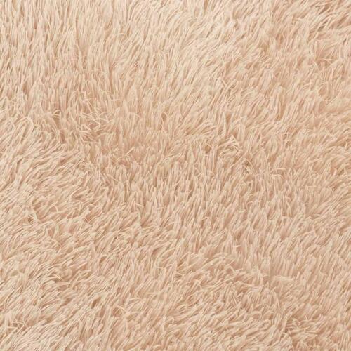 Shaggy gulvtæppe NAVARRA 160x160 cm høje luv polyester beige