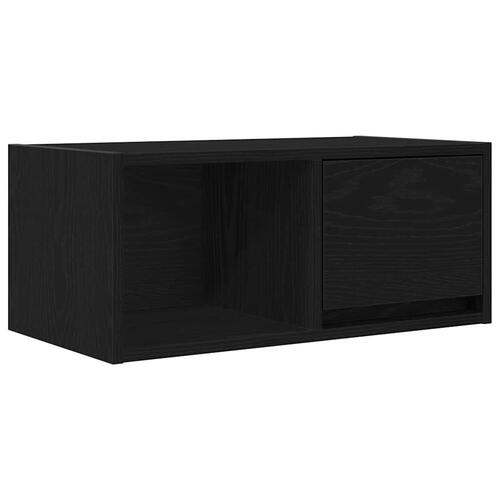 Tv-bord 60x31x25,5 cm konstrueret træ sort egetræsfarve