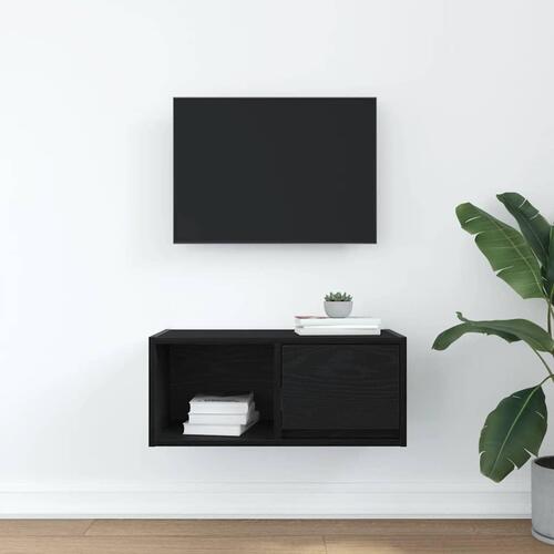 Tv-bord 60x31x25,5 cm konstrueret træ sort egetræsfarve