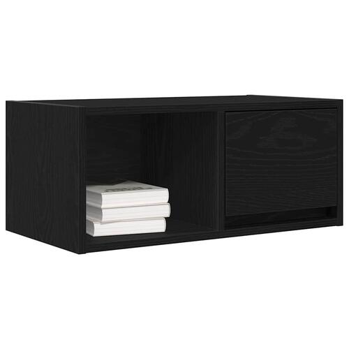 Tv-bord 60x31x25,5 cm konstrueret træ sort egetræsfarve