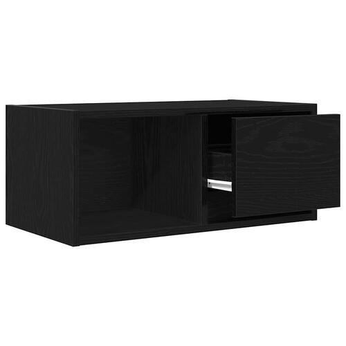 Tv-bord 60x31x25,5 cm konstrueret træ sort egetræsfarve