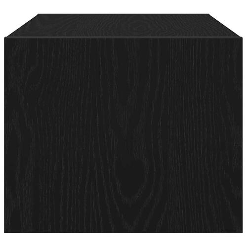 Tv-bord 60x31x25,5 cm konstrueret træ sort egetræsfarve