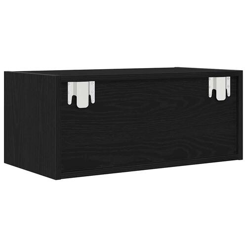 Tv-bord 60x31x25,5 cm konstrueret træ sort egetræsfarve