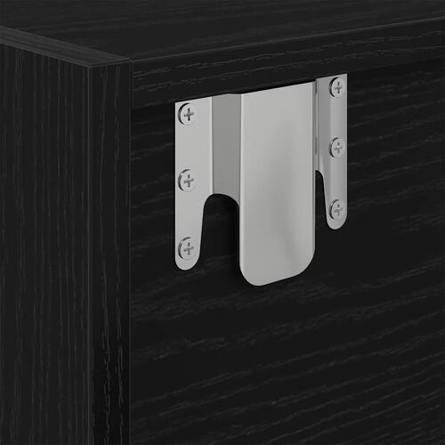 Tv-bord 60x31x25,5 cm konstrueret træ sort egetræsfarve