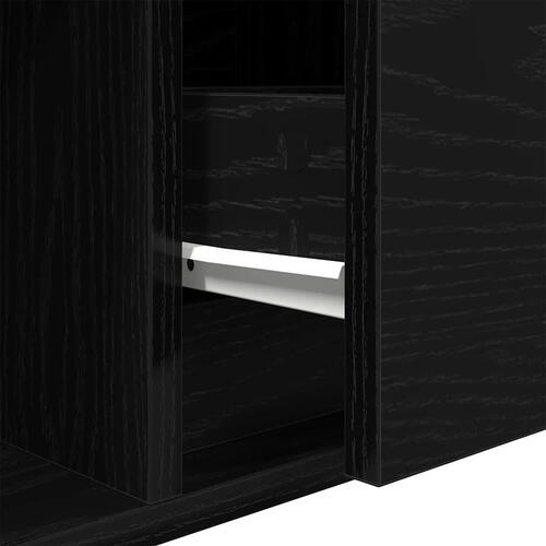 Tv-bord 60x31x25,5 cm konstrueret træ sort egetræsfarve