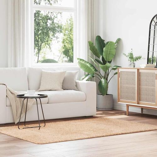 Shaggy gulvtæppe NAVARRA 130x200 cm høje luv polyester beige