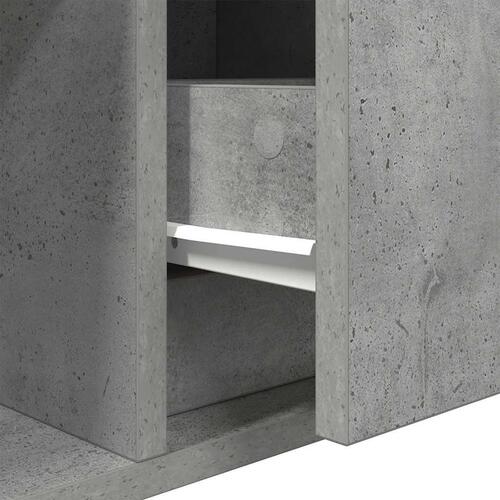 Tv-bord 60x31x25,5 cm konstrueret træ betongrå