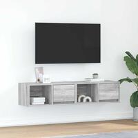 Tv-borde 2 stk. 60x31x25,5 cm konstrueret træ grå sonoma-eg
