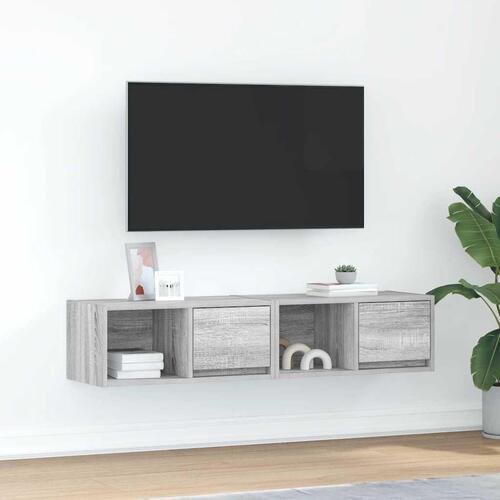 Tv-borde 2 stk. 60x31x25,5 cm konstrueret træ grå sonoma-eg