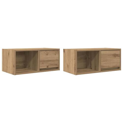 Tv-borde 2 stk. 60x31x25,5 cm konstrueret træ kunsteg