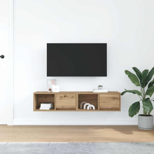 Tv-borde 2 stk. 60x31x25,5 cm konstrueret træ kunsteg