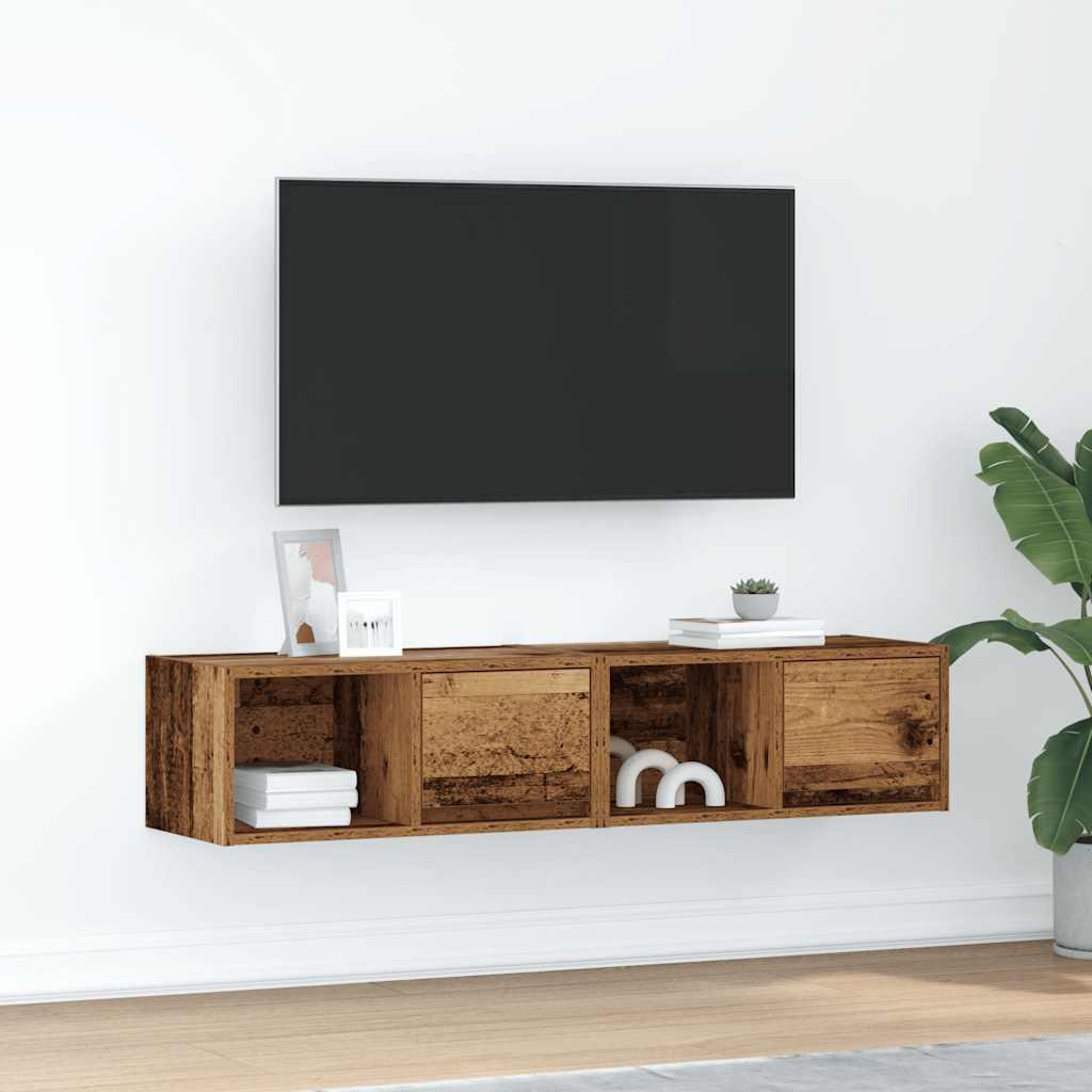 Tv-Bord 60X31X25,5 Cm Konstrueret Træ - 2 / 60 cm / Gammelt træ