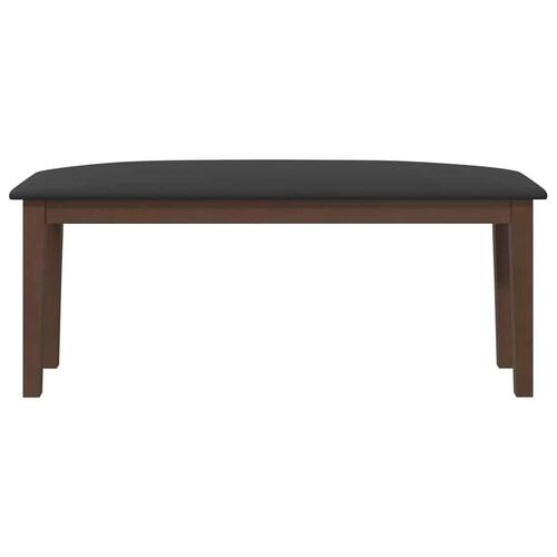 Bænk 110 cm massivt gummitræ brun