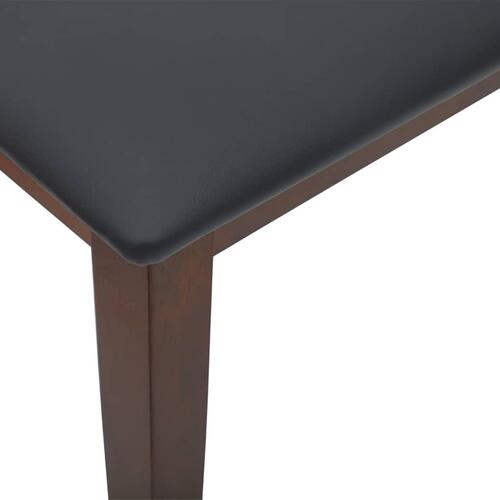 Bænk 110 cm massivt gummitræ brun