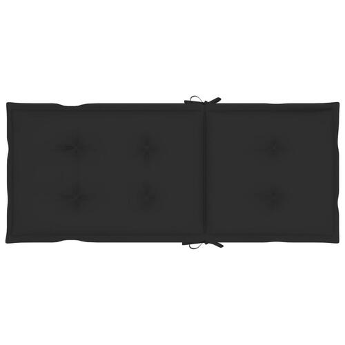 Stolehynder med høj ryg 4 stk. 120x50x7 cm stof sort