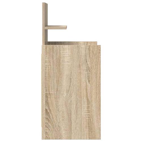 Sengebord med 2 skuffer 38x34x80 cm sonoma-eg