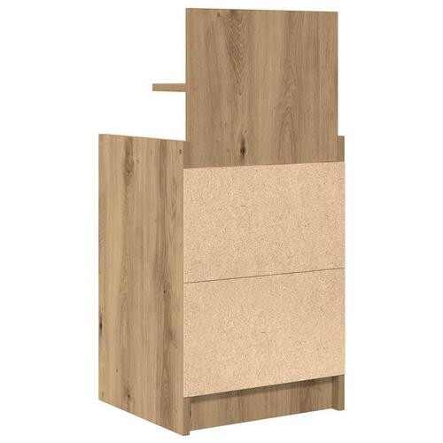 Sengebord med 2 skuffer 38x34x80 cm kunsteg
