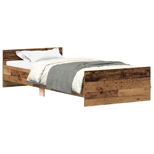 Sengeramme uden madras 100x200cm konstrueret træ antikt træ