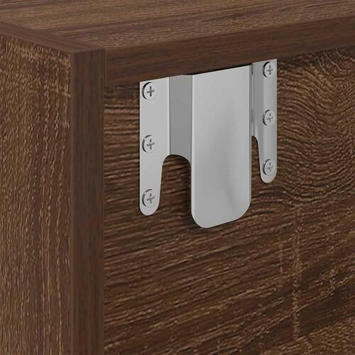 Tv-borde 2 stk. 60x31x25,5 cm konstrueret træ brunt egetræ