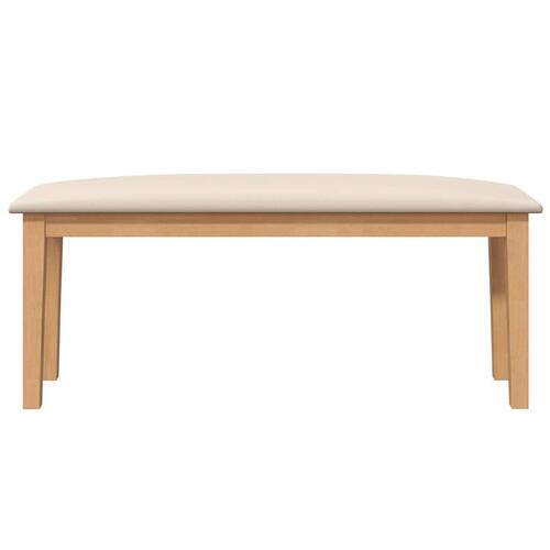 Bænk 110 cm massivt gummitræ