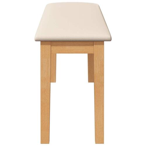 Bænk 110 cm massivt gummitræ