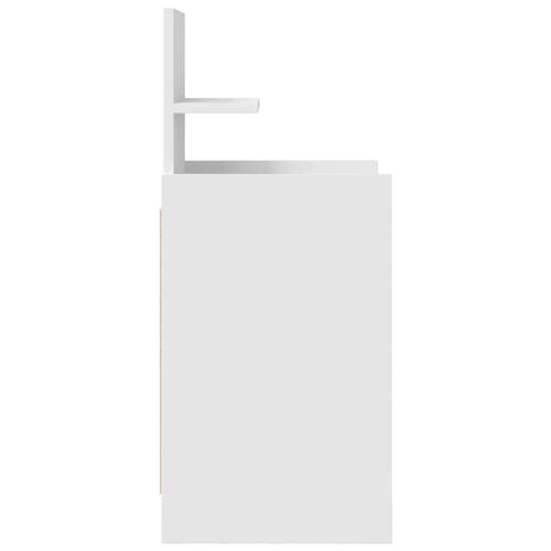 Sengeborde med 2 skuffer 2 stk. 38x34x80 cm hvid