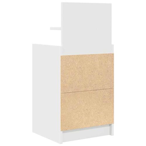 Sengeborde med 2 skuffer 2 stk. 38x34x80 cm hvid
