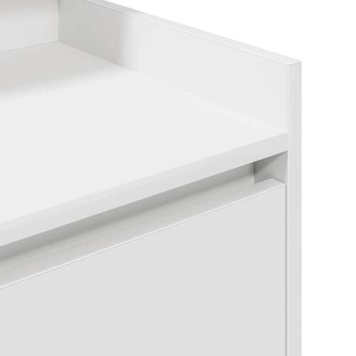 Sengeborde med 2 skuffer 2 stk. 38x34x80 cm hvid
