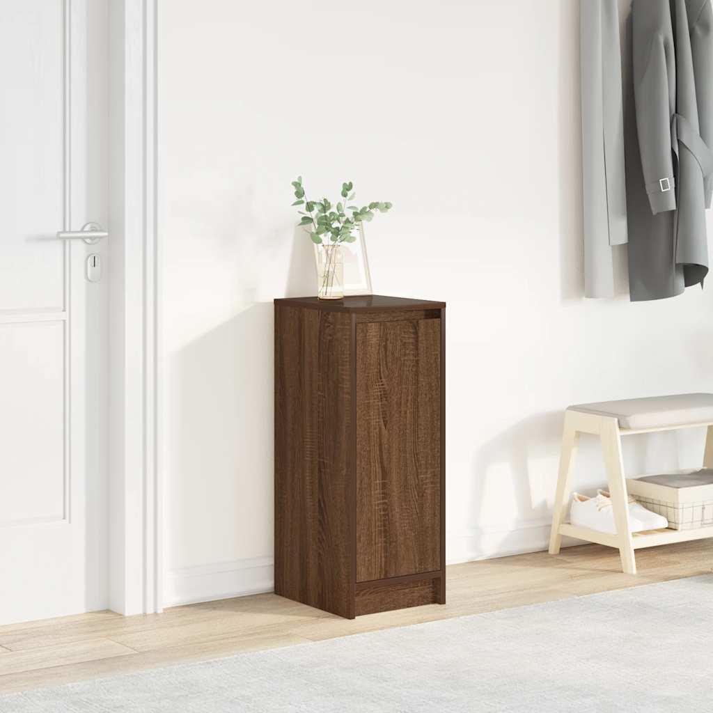 Skoreol 29,5x34x76 cm konstrueret træ brun egetræsfarve