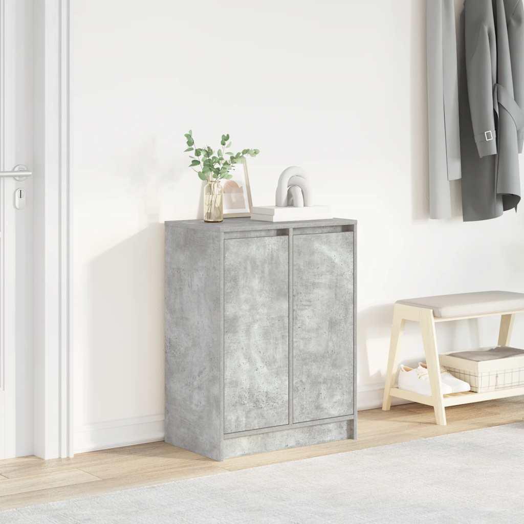 Skoskab 57x34x76 cm konstrueret træ betongrå billede