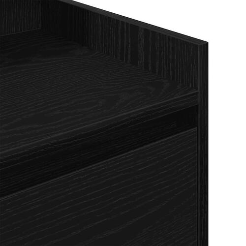 Sengeborde med 2 skuffer 2 stk. 38x34x80 cm sort