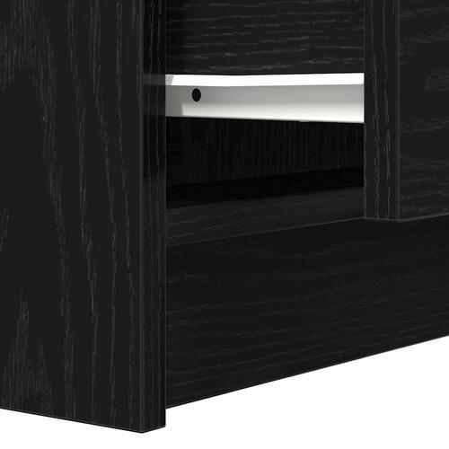 Sengeborde med 2 skuffer 2 stk. 38x34x80 cm sort