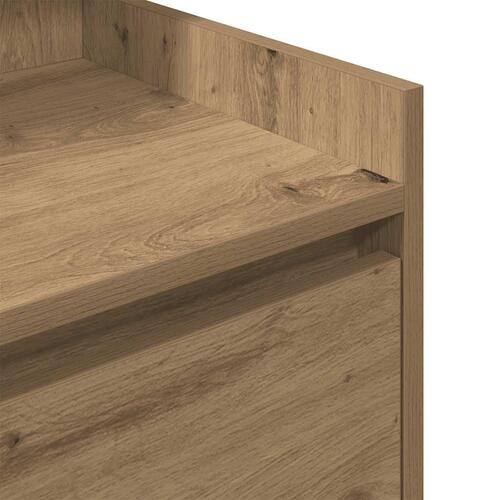 Sengeborde med 2 skuffer 2 stk. 38x34x80 cm egetræsfarve