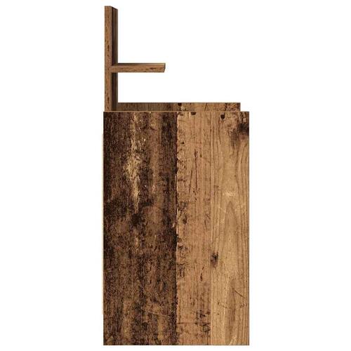 Sengeborde med 2 skuffer 2 stk. 38x34x80 cm antikt træ