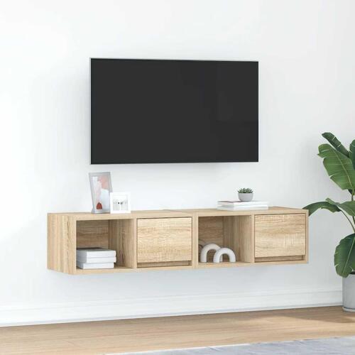 Tv-borde 2 stk. 60x31x25,5 cm konstrueret træ sonoma-eg