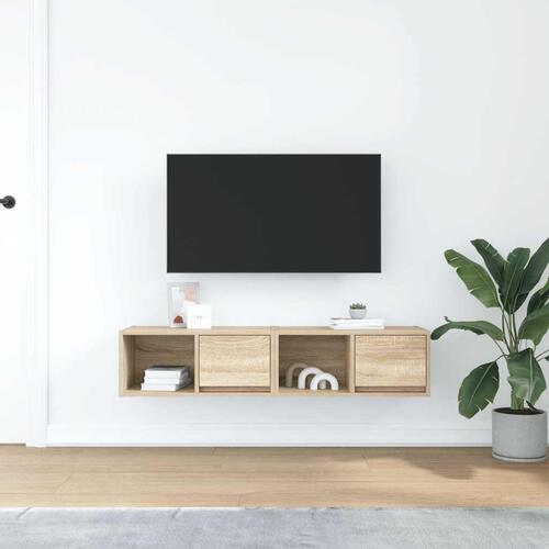 Tv-borde 2 stk. 60x31x25,5 cm konstrueret træ sonoma-eg