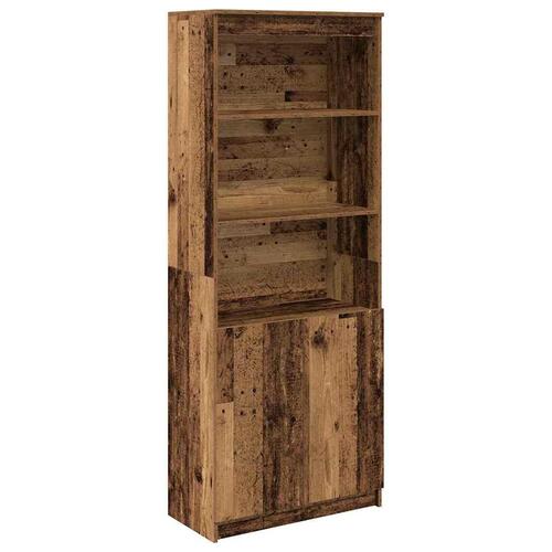 Højskab 70x35x180 cm konstrueret træ gammelt træ-look