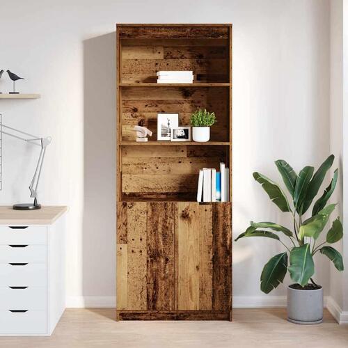 Højskab 70x35x180 cm konstrueret træ gammelt træ-look