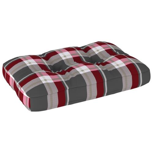 Pallehynde 60x40x12 cm stof rødternet