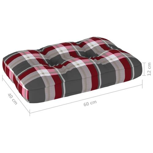 Pallehynde 60x40x12 cm stof rødternet