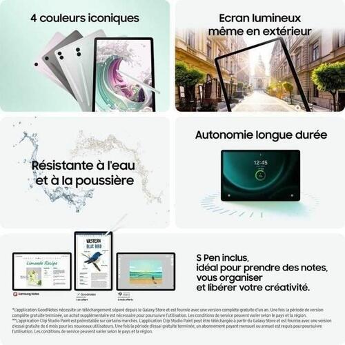 Tablet Samsung Galaxy Tab S9 FE+ 8 GB RAM 128 GB Grøn