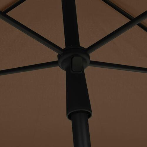 Parasol med stang 210x140 cm gråbrun